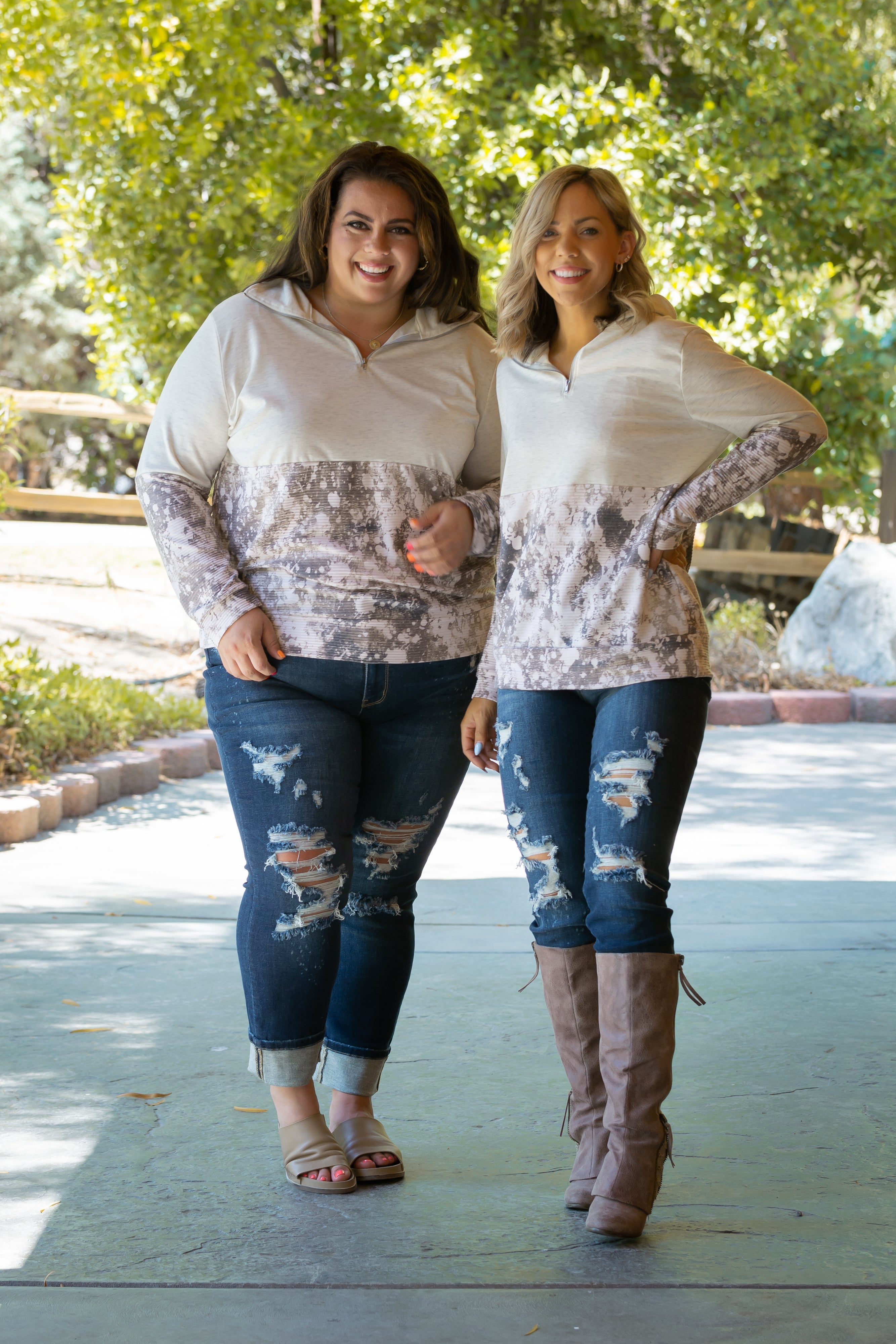 Splashed With Fall Pullover Boutique Simplified