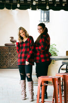 Mad About Plaid Pullover - Red Boutique Simplified