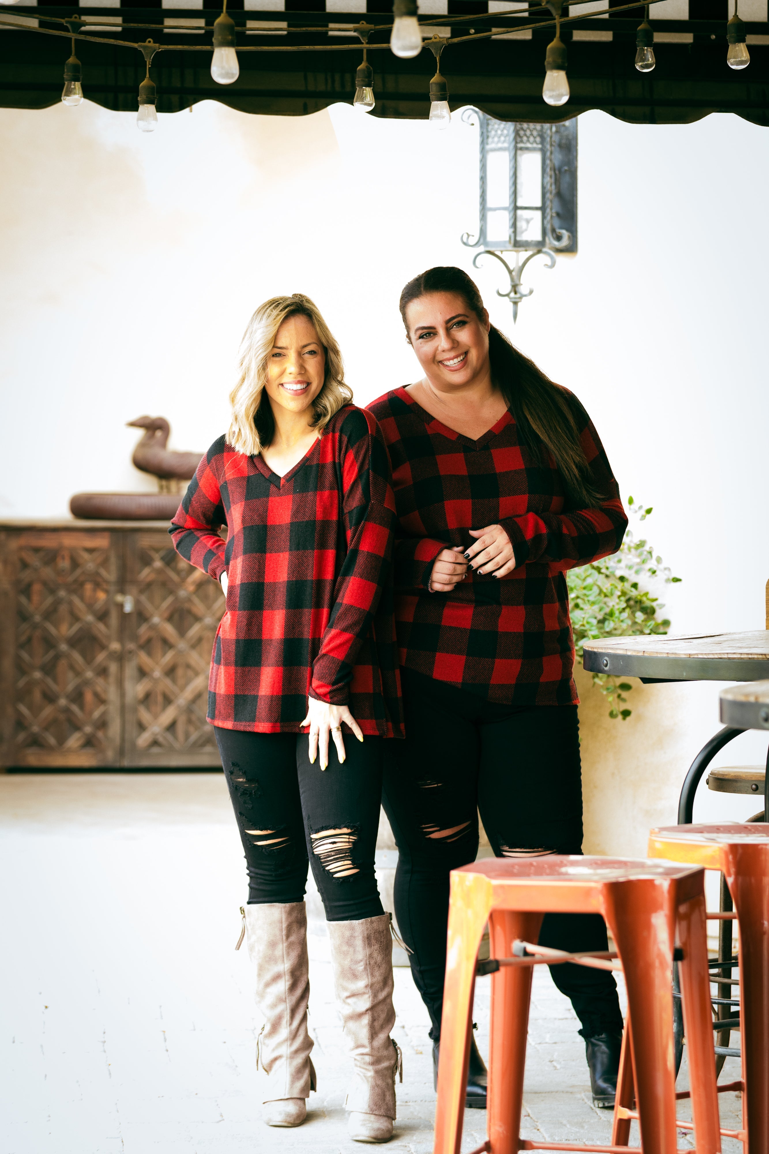 Mad About Plaid Pullover - Red Boutique Simplified