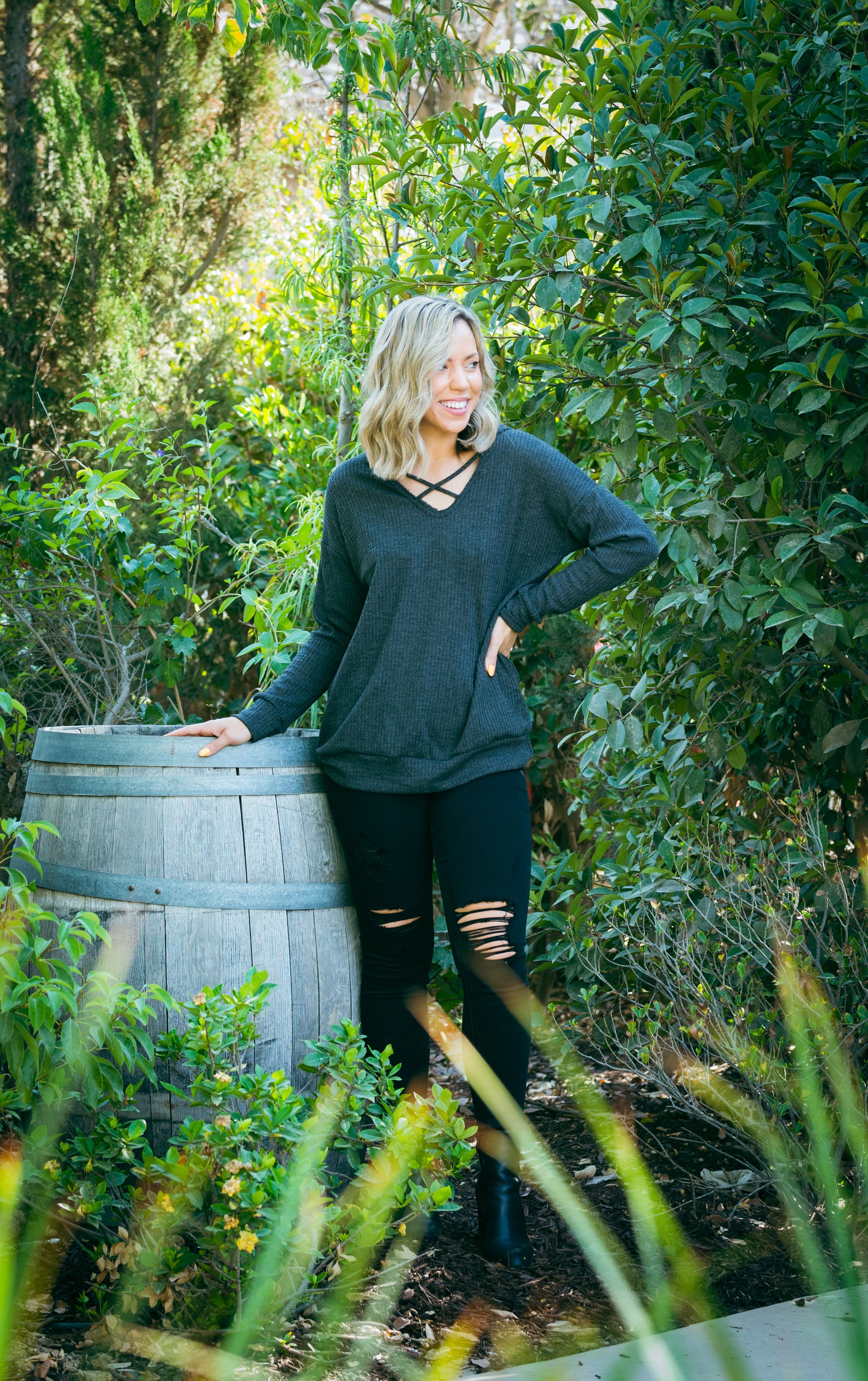 All The Feels Pullover in Charcoal Boutique Simplified