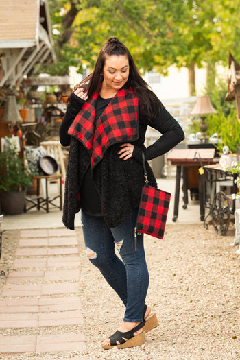 Plaid Forever Fleece Vest Boutique Simplified