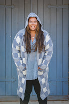 Checkmate Hooded Knit Jacket Boutique Simplified