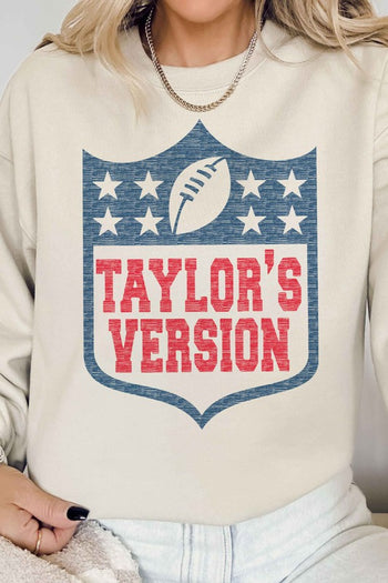 TAYLORS VERSION FOOTBALL GRAPHIC SWEATSHIRT ALPHIA