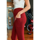 Ready to Ship | Red FULL-LENGTH Leggings with POCKET  - Luxe Leggings by Julia Rose® JuliaRoseWholesale