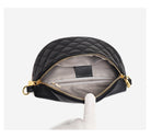 Myra Quilted Leather Crescent Sling Bag Aili's Corner