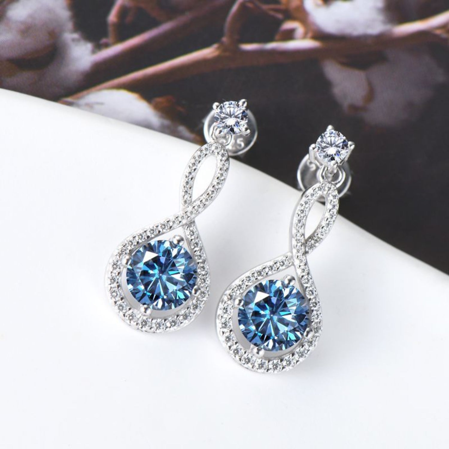 1 Carat Moissanite 925 Sterling Silver Earrings Trendsi