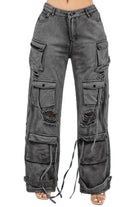 Sexy Cargo Style Denim Pants By Claude