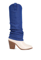 Fab Cowboy Boots With Denim Sleeve Setail Rag Company