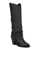 Fab Cowboy Boots With Denim Sleeve Setail Rag Company