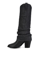 Fab Cowboy Boots With Denim Sleeve Setail Rag Company