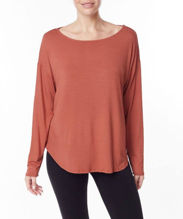 BAMBOO DOLMAN LONG SLEEVE TOP Fabina