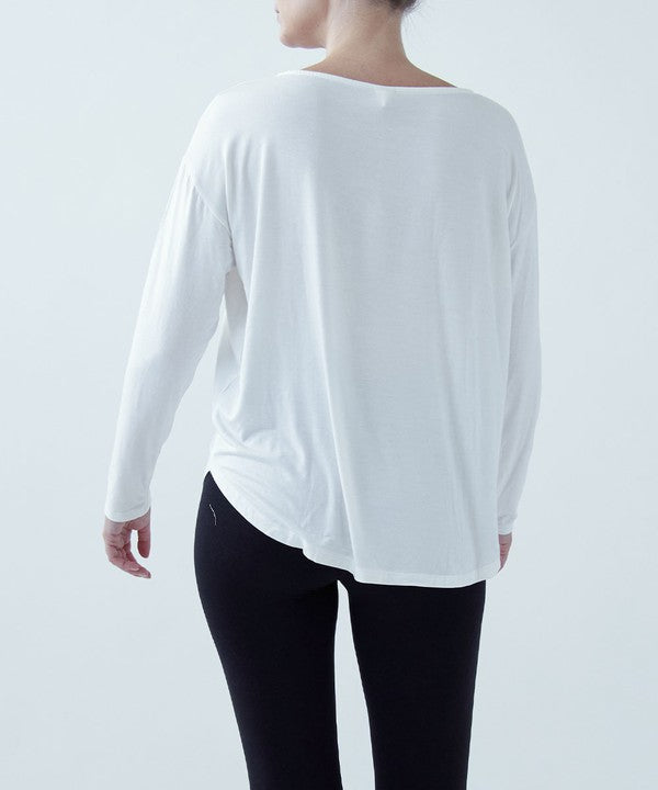 BAMBOO DOLMAN LONG SLEEVE TOP Fabina