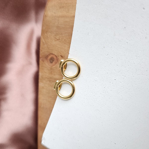 Luxe Gold Oriana Studs - Small Spiffy & Splendid