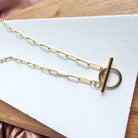 Luxe Gold Paperclip Chain - 16IN Spiffy & Splendid