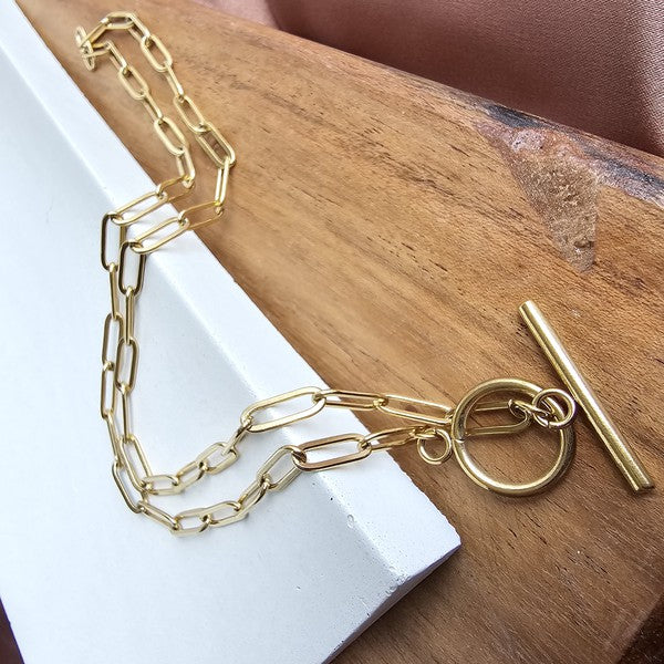 Luxe Gold Paperclip Chain - 16IN Spiffy & Splendid