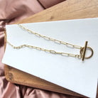 Luxe Gold Paperclip Chain - 16IN Spiffy & Splendid