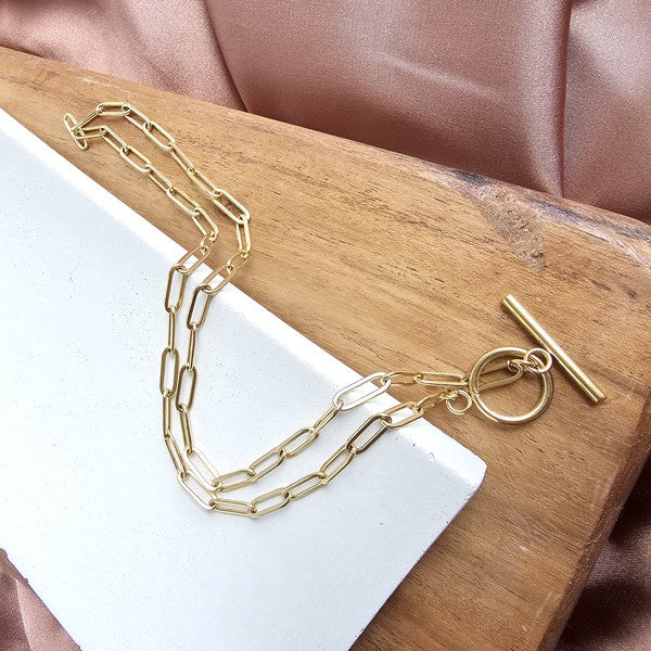 Luxe Gold Paperclip Chain - 16IN Spiffy & Splendid