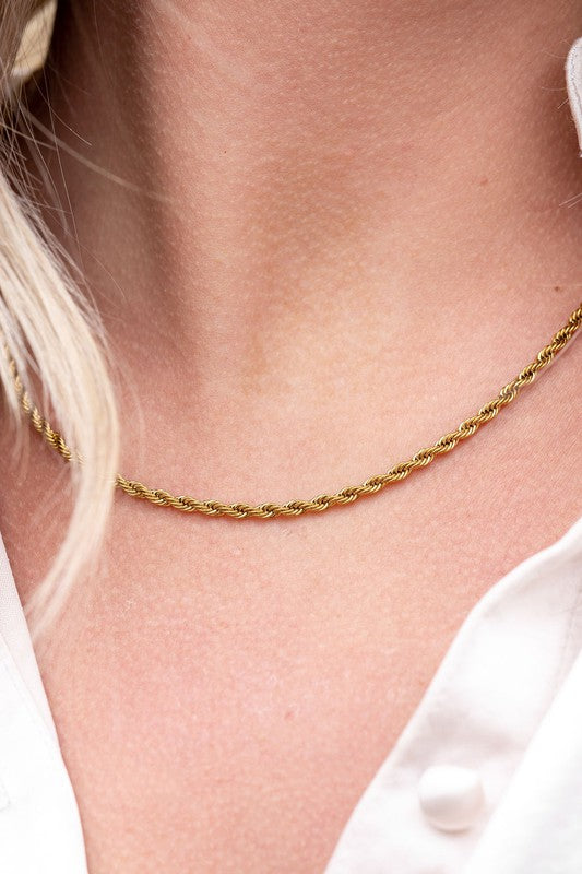 Luxe Gold Rope Chain - 16in Spiffy & Splendid