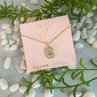 Initial Deco Open Locket Pendant Necklace Ellison and Young