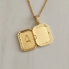 Initial Deco Open Locket Pendant Necklace Ellison and Young