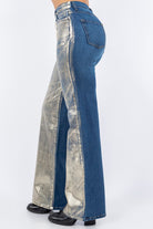 Wide Leg Jean with Foil Detail GJG Denim