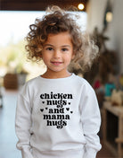 Chicken Nugs and Mama Hugs Toddler Sweatshirt Ocean and 7th