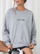 Love Big CrewNeck Graphic Sweatshirt Ocean and 7th
