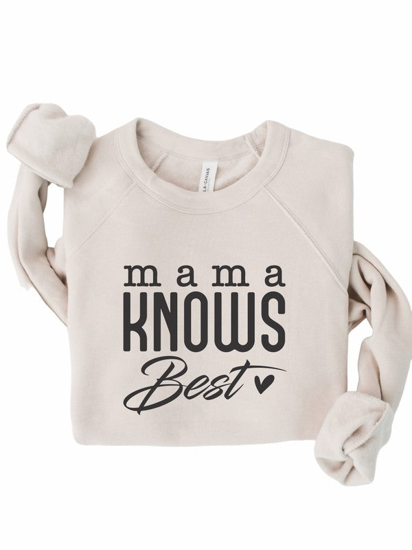 Mama Knows Best Bella Canvas Premium Sweatshirt Ocean and 7th