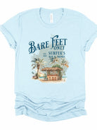 Bare Feet Only Surfers Bar and Drinks Graphic Tee Ocean and 7th