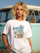 Bare Feet Only Surfers Bar and Drinks Graphic Tee Ocean and 7th