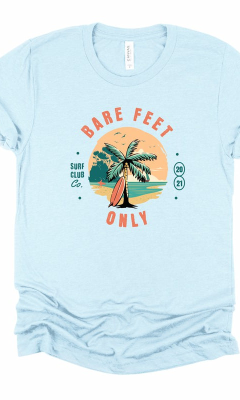 Bare Feet Only Surf Club Co Graphic Tee Ocean and 7th