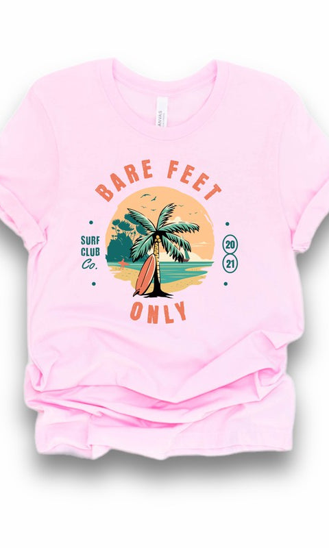 Bare Feet Only Surf Club Co Graphic Tee Ocean and 7th