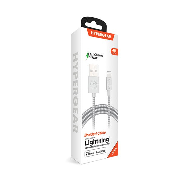 HyperGear USB to Lightning Braided Cable 4ft Jupiter Gear