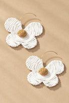Raffia straw flower earrings LA3accessories