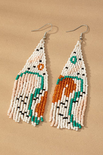 seed bead abstract pattern boho statement earrings LA3accessories