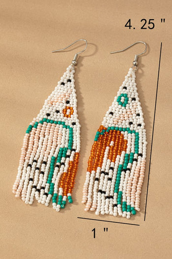 seed bead abstract pattern boho statement earrings LA3accessories