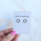 Luxe Silver Oriana Studs - Small Spiffy & Splendid