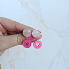 Amora Heart Earrings - Pink Spiffy & Splendid