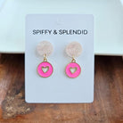 Amora Heart Earrings - Pink Spiffy & Splendid