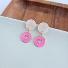 Amora Heart Earrings - Pink Spiffy & Splendid