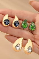 Trio teardrop earrings with rhinestones LA3accessories