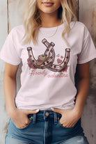 Howdy Valentine, Horseshoes Western Graphic Tee Rebel Stitch