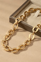 unique brass chunky chain necklace LA3accessories