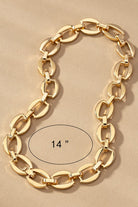 unique brass chunky chain necklace LA3accessories