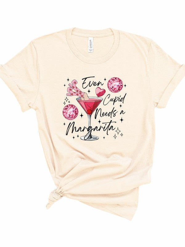 Even Cupid Needs a Margarita Graphic Tee Ocean and 7th