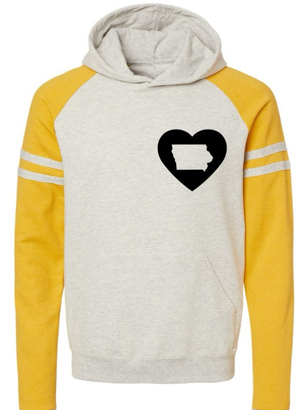 Cursive Iowa Heart Graphic Sweatshirt Ocean and 7th