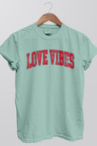 Retro Love Vibes Valentines Day, Garment Dye Tee Rebel Stitch