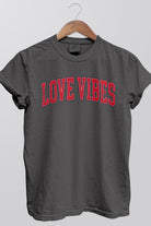 Retro Love Vibes Valentines Day, Garment Dye Tee Rebel Stitch