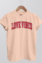 Retro Love Vibes Valentines Day, Garment Dye Tee Rebel Stitch