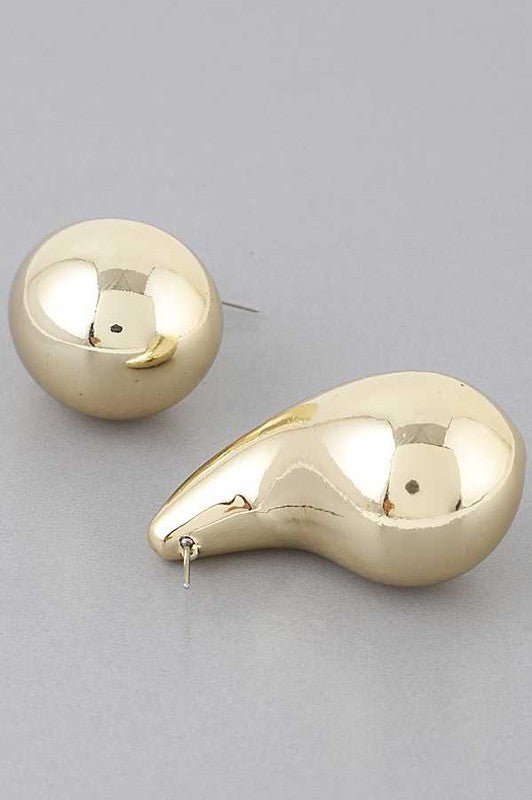 Bulky Shiny Teardrop Earrings LA Jewelry Plaza